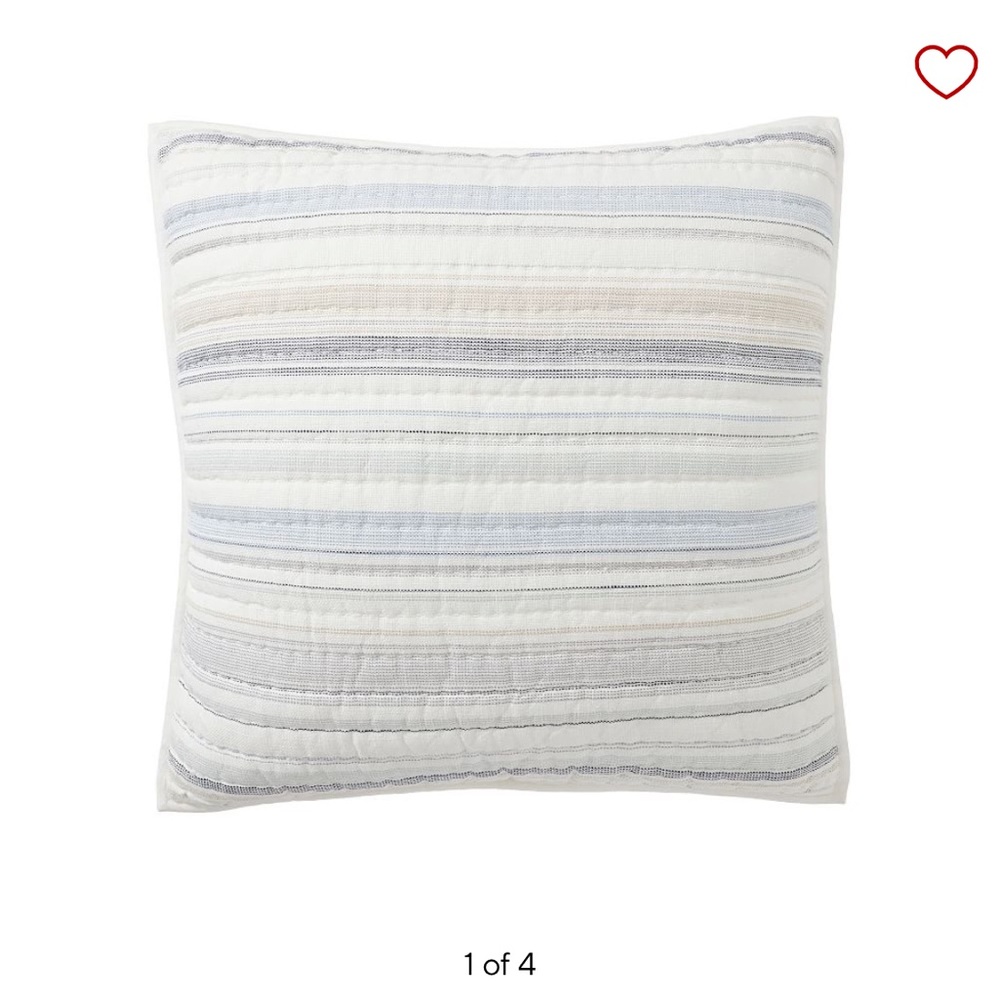 Pottery barn handcrafted quilted euro shams